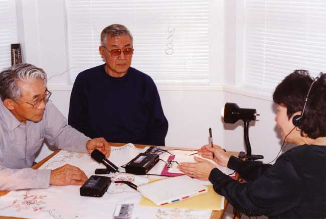 Minnie Hattori interviewing Tosh Mukaida & Frank Arai 1994-004.jpg